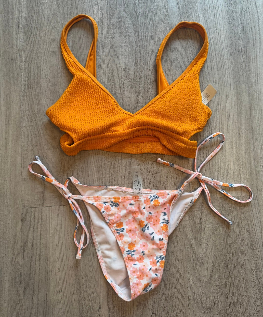 Floral Swimsuit Women’s Small Orange