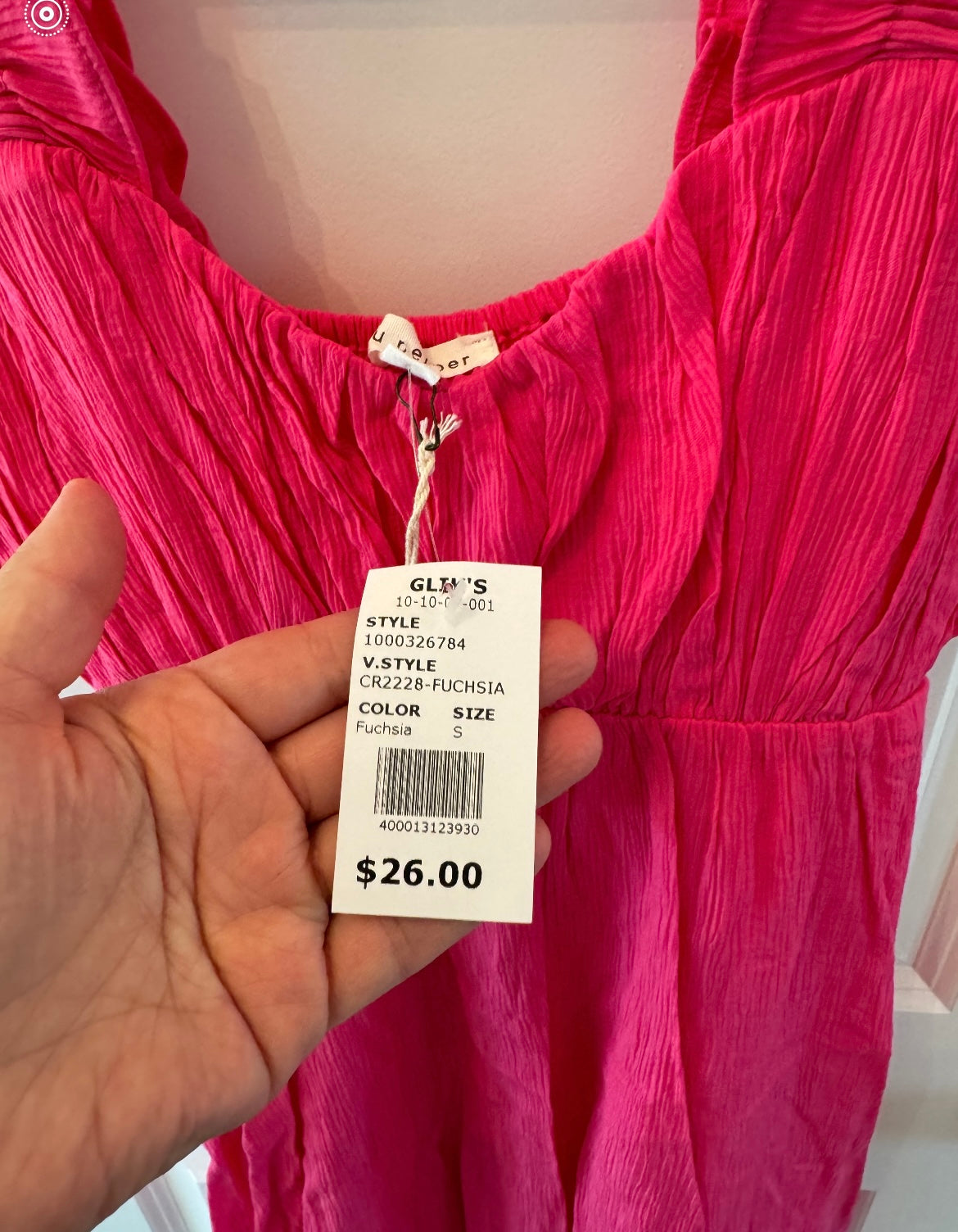 Crinkle Mini Dress w Ruffles Women’s Small NWT