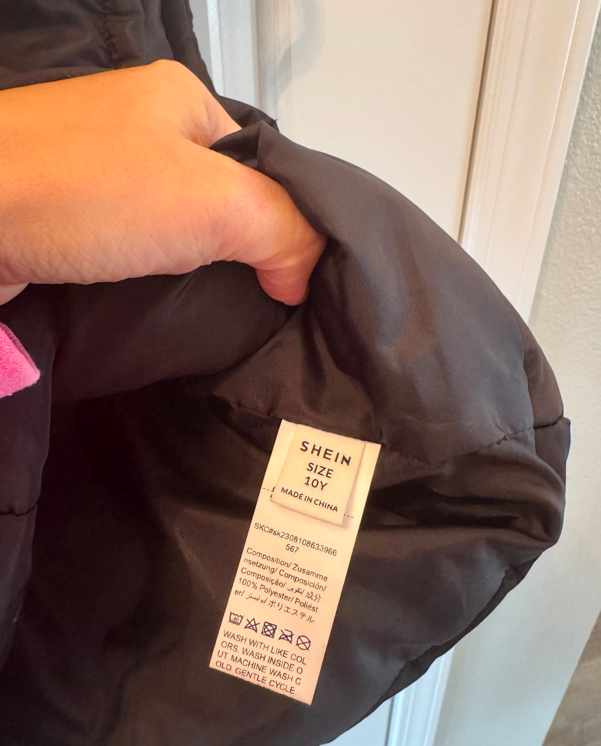 Quilted Puffer Vest Youth Size 10 Years Black