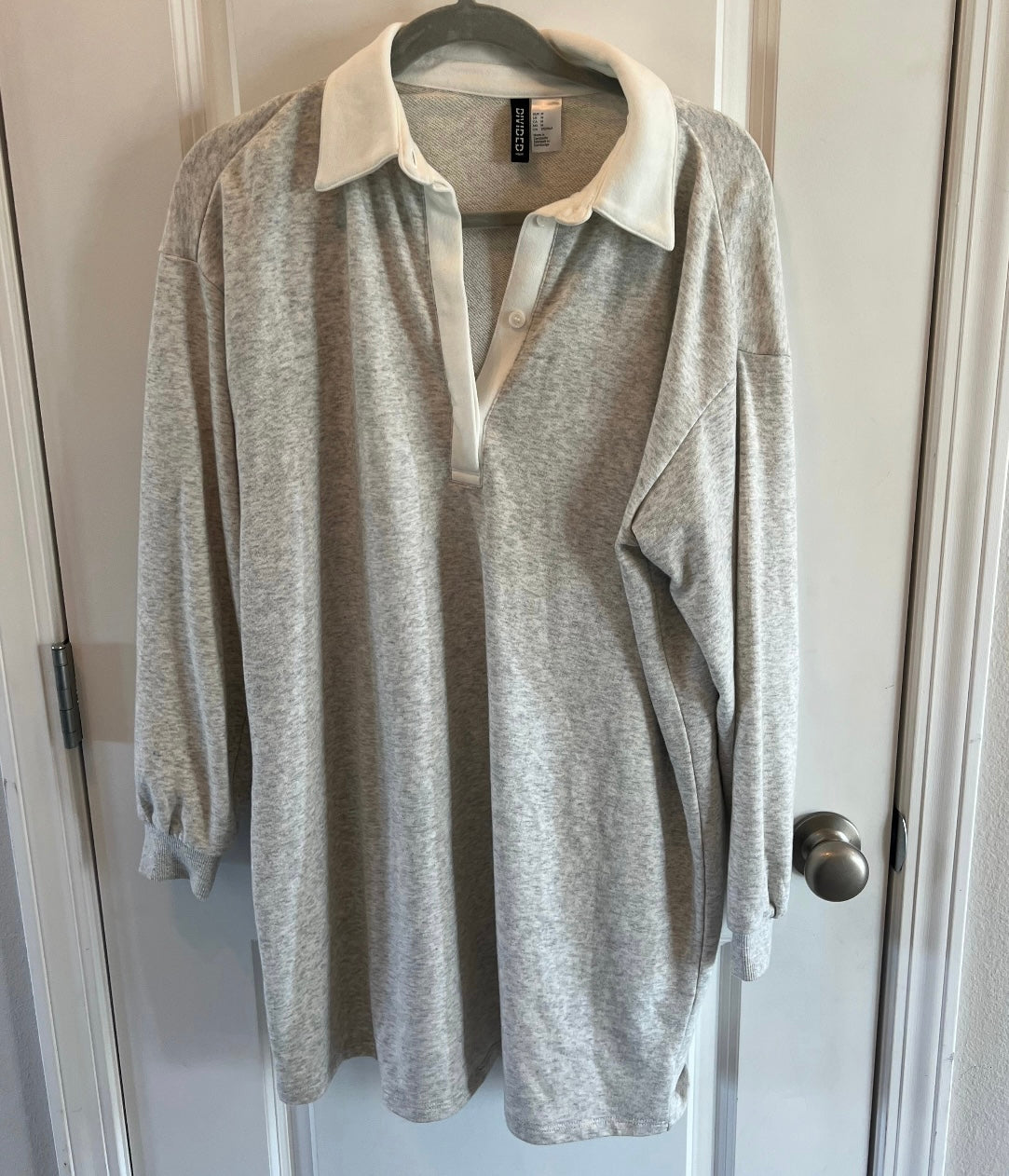 H&M Shirt Dress Women’s Size Medium 8-10 Heather Gray
