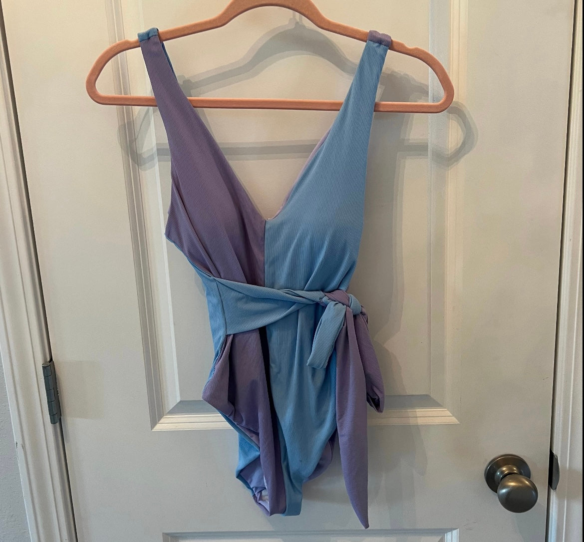 Magen Reaves x Apricot Lane Swimsuit Women’s Large Purple Blue