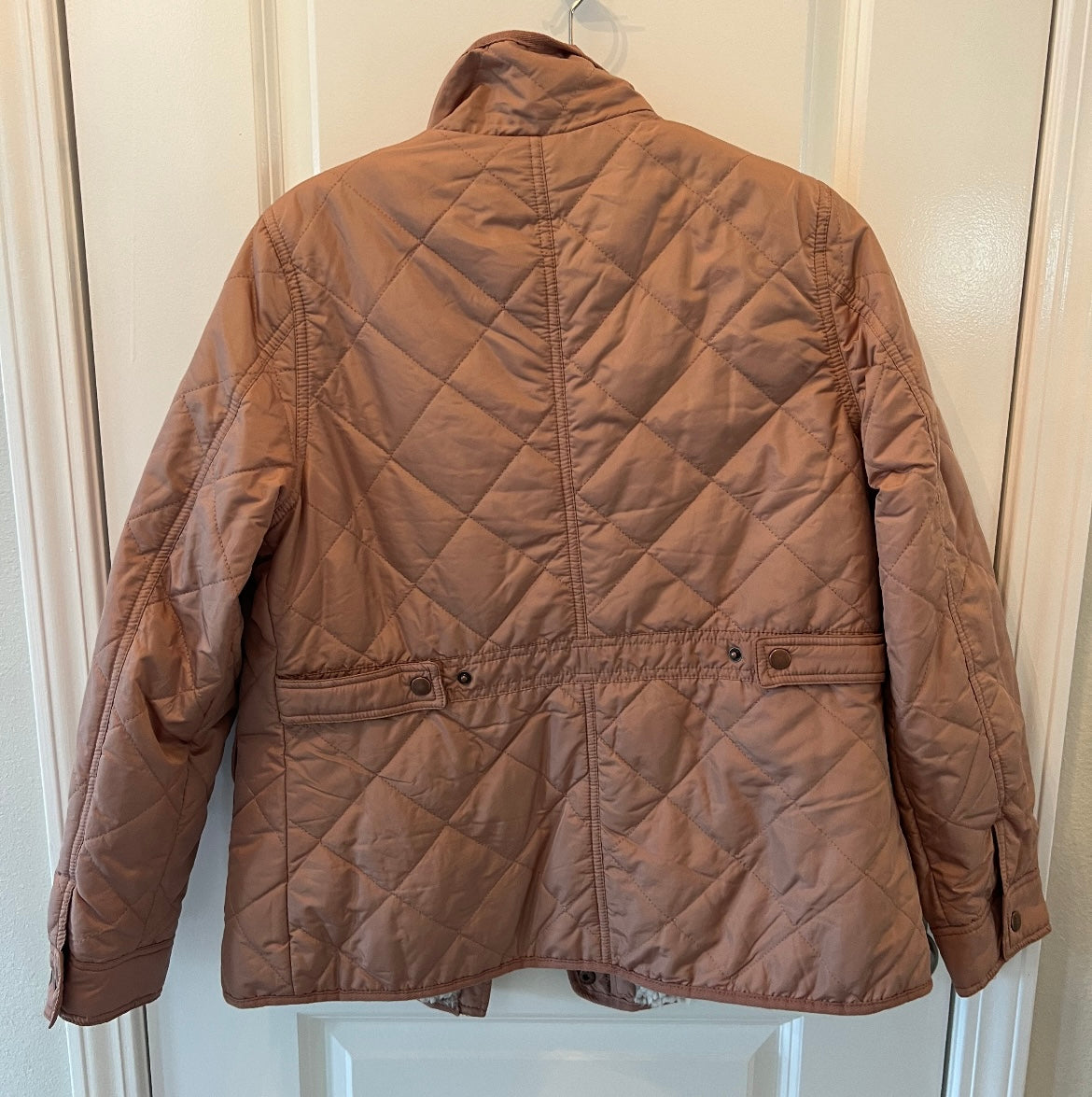 Thread & Supply Fleece Lined Quilted Utility Jacket Women’s Size Medium Mauve