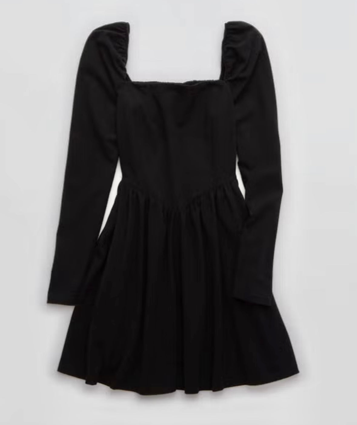 Aerie Fit & Flare Knit Mini Dress Women’s XS Black NWT