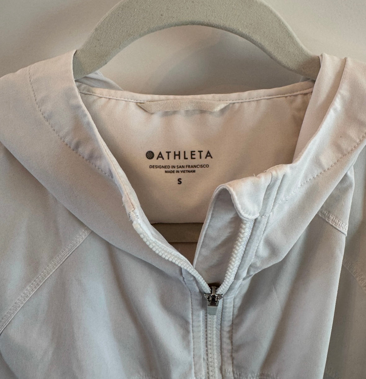Athleta Racer Running Free Jacket Women’s Size Small White