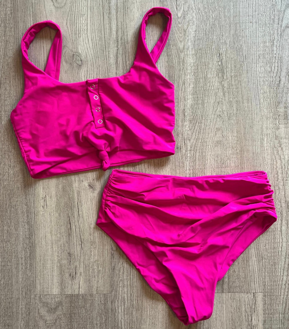 Zaful Neon Bikini Women’s Size Small Pink