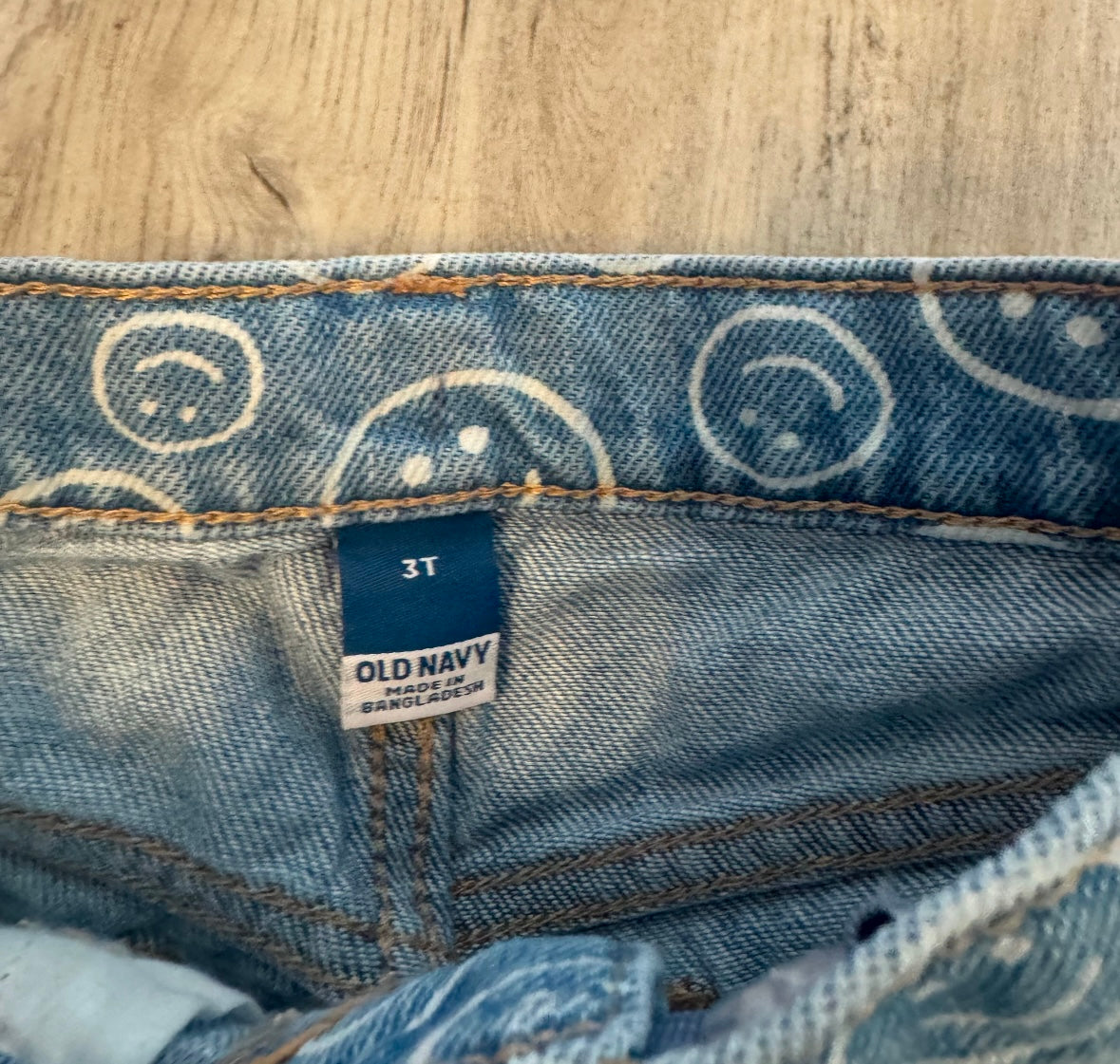 Old Navy Smiley Denim Shorts Toddler Size 3T