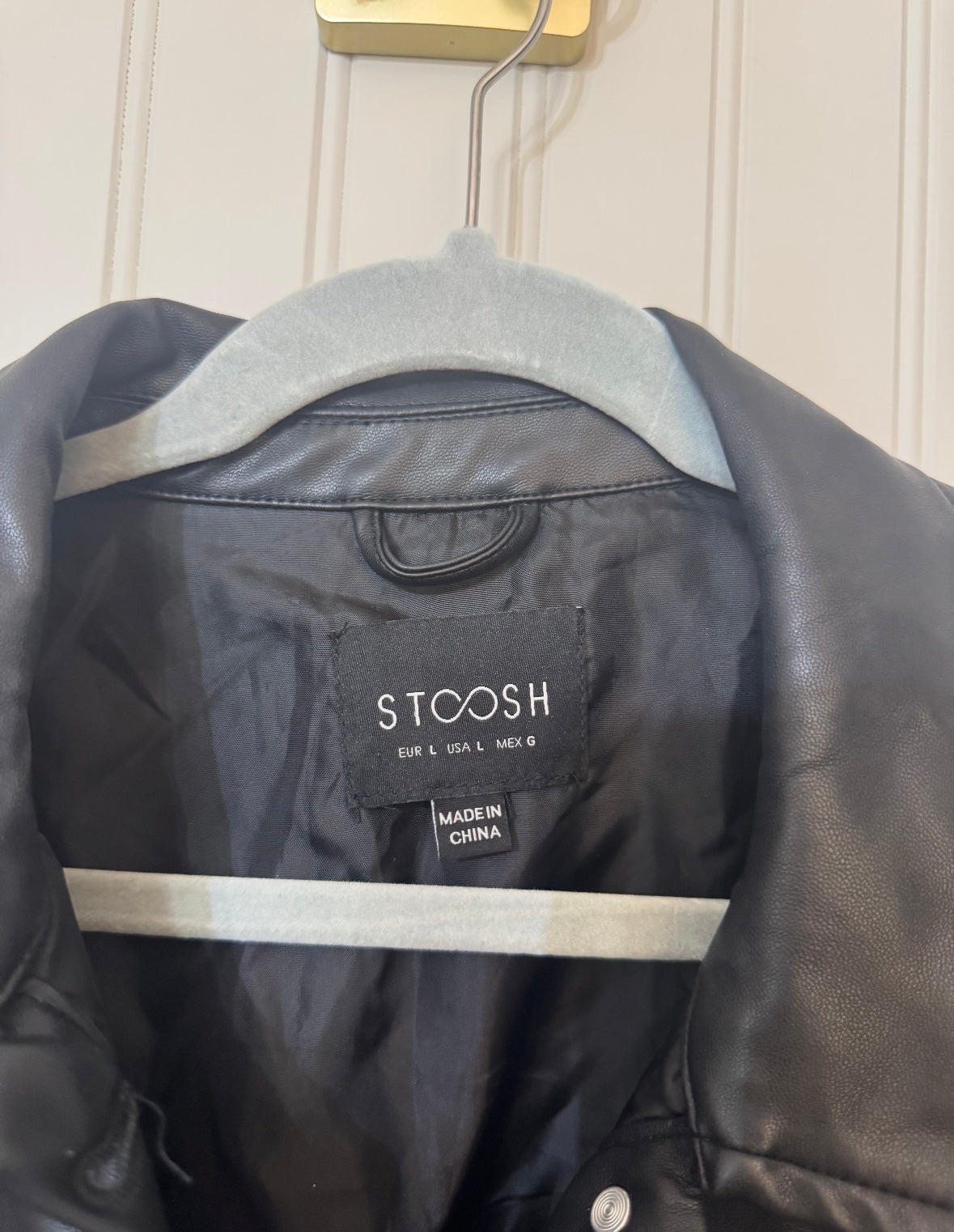 Faux Leather Jacket Women’s Large Black