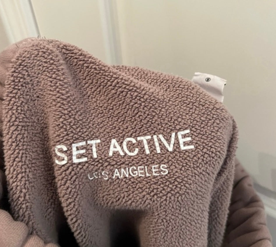 Set Active Classic Sweatpants Women’s Size Medium Taupe