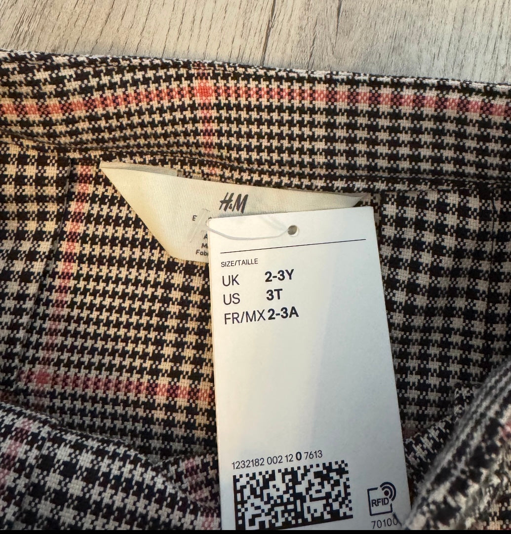 H&M Plaid Skirt Toddler Size 3T NWT