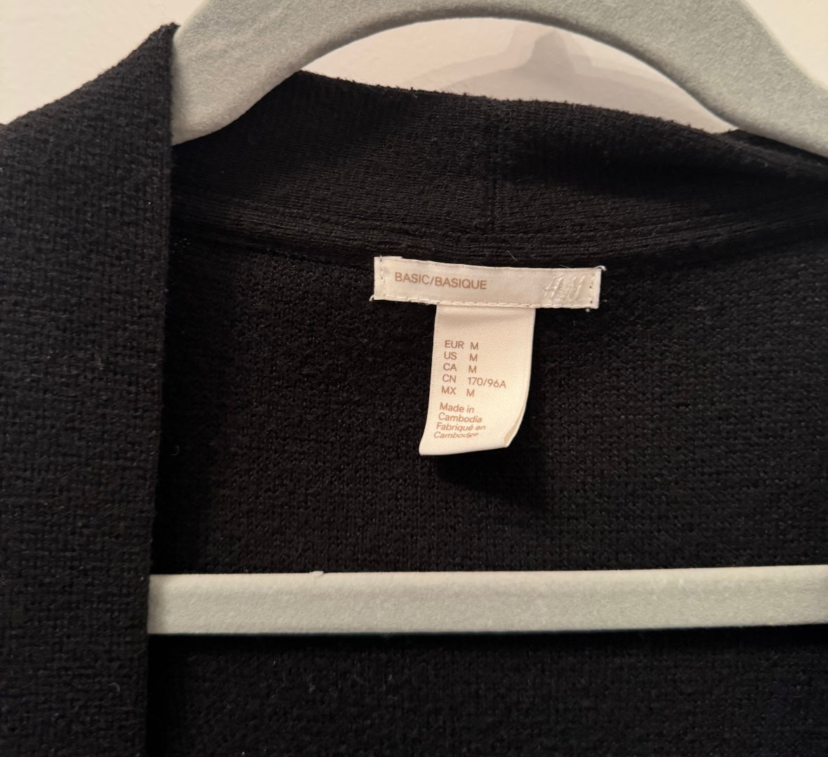 Oversized Knit Cardigan Women’s Medium Black