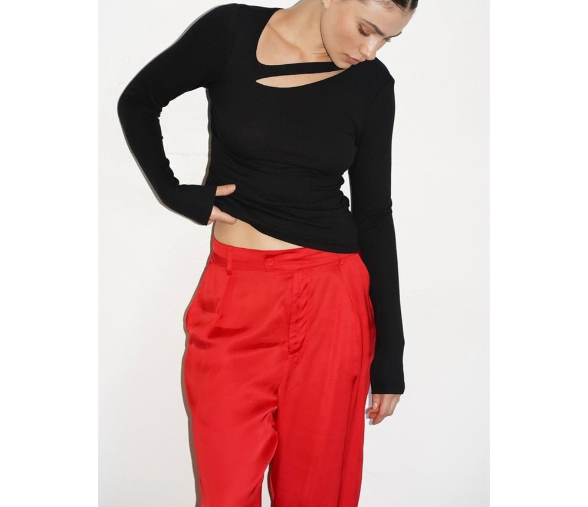 Revolve LNA Clothing Knit Top Women’s Small Black
