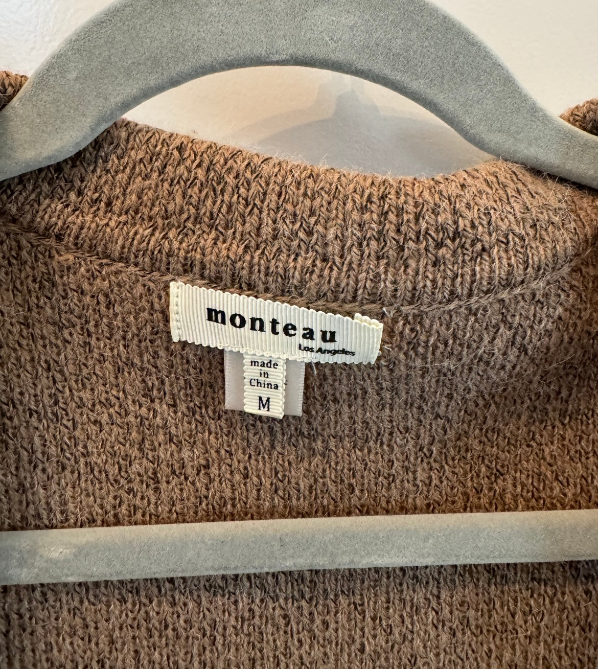 Monteau Knit Blazer Women’s Size Medium Brown