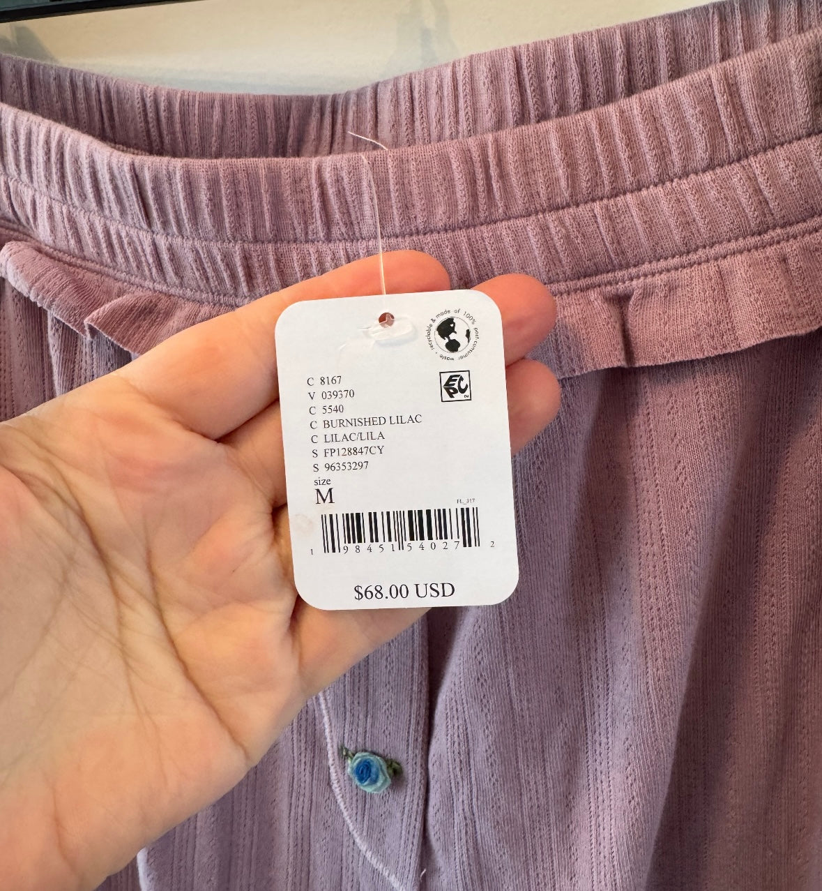 Free People All For You Joggers Women’s Medium Lilac NWT