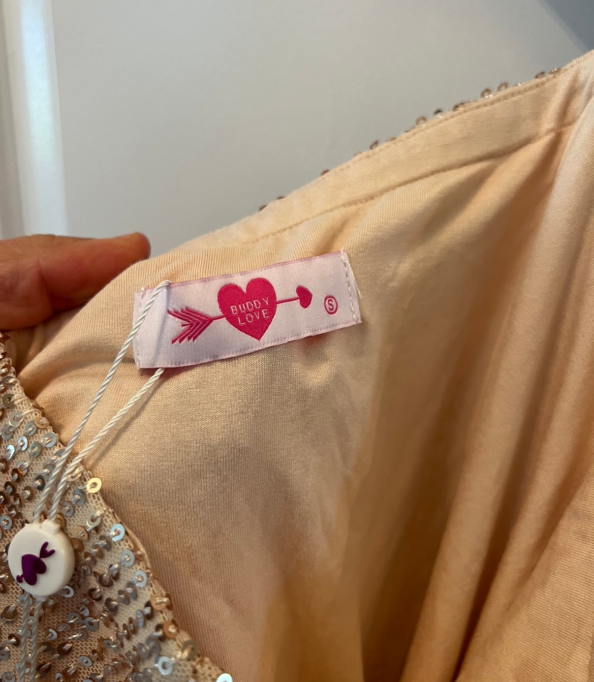 Buddy Love Sequin Skirt Women’s Small Champagne NWT