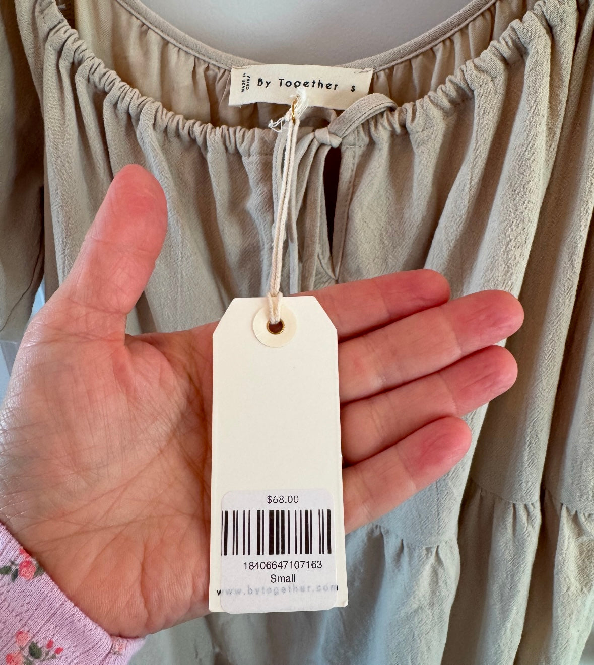 By Together Tiered Dress Women’s Small Tan NWT