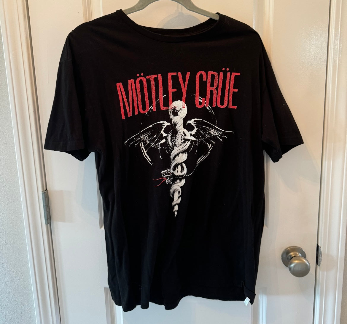 Mötley Crüe Band Tee Short Sleeve Cotton Graphic Women’s Size Large Black