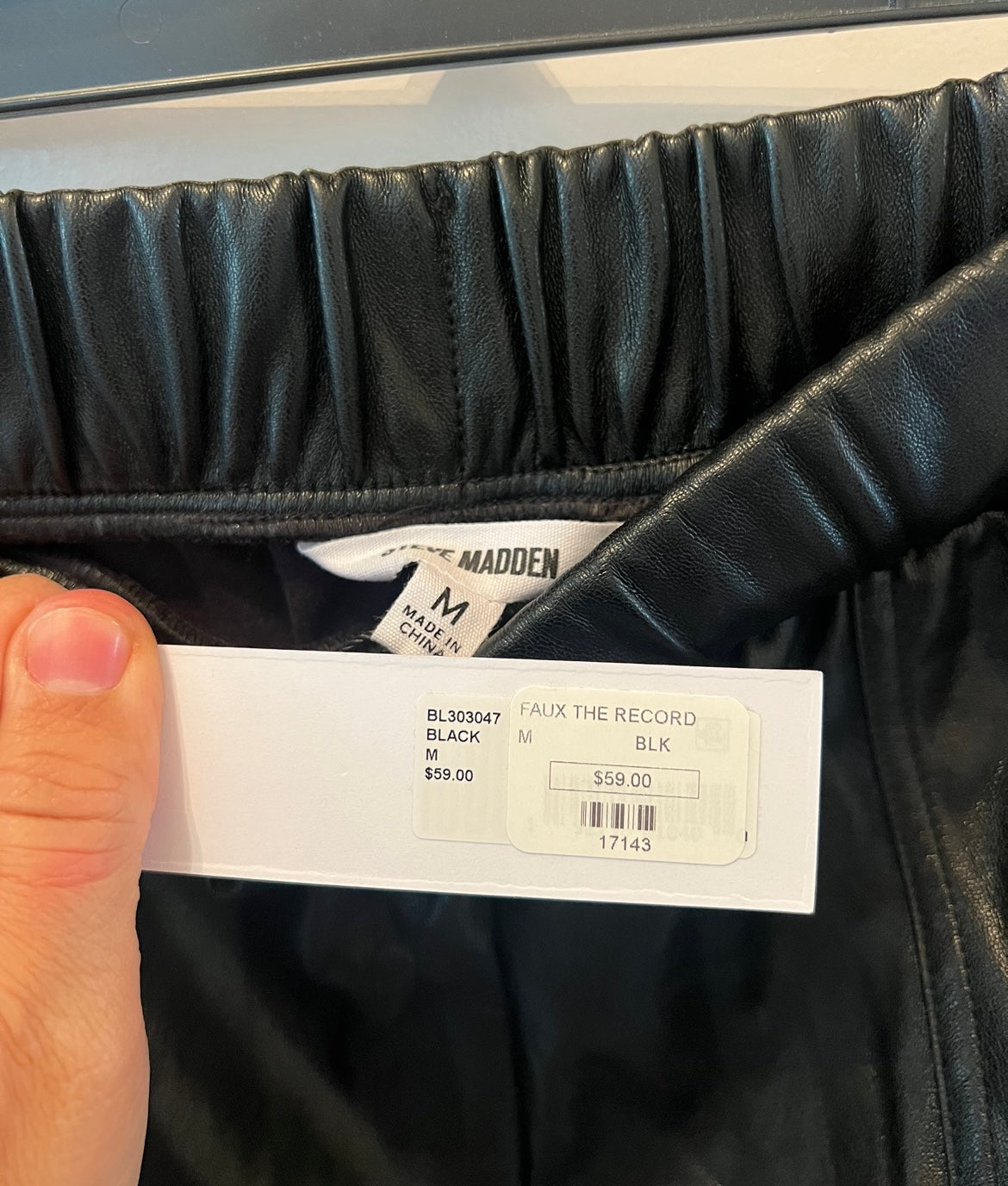 Steve Madden Faux Leather Shorts Women’s Medium Black NWT