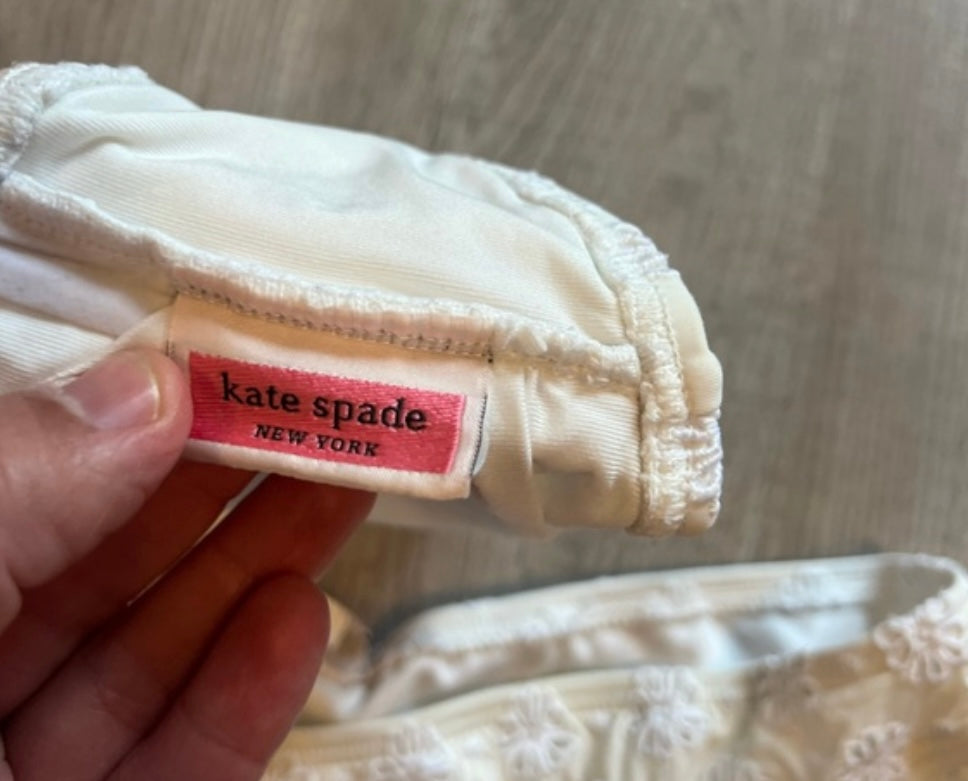 Kate Spade Eyelet Bikini Women's Size S White