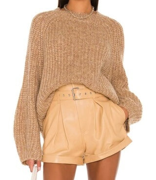 Revolve L'Academie Sonoma Wool Sweater Women’s XS Toffee
