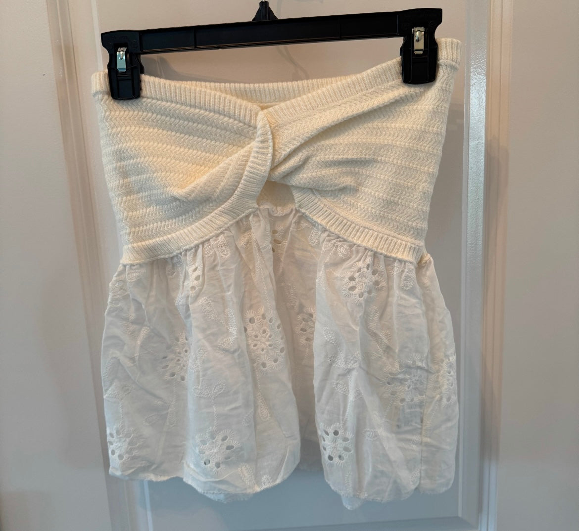 Twist Front Tube Top Women’s Medium Cream
