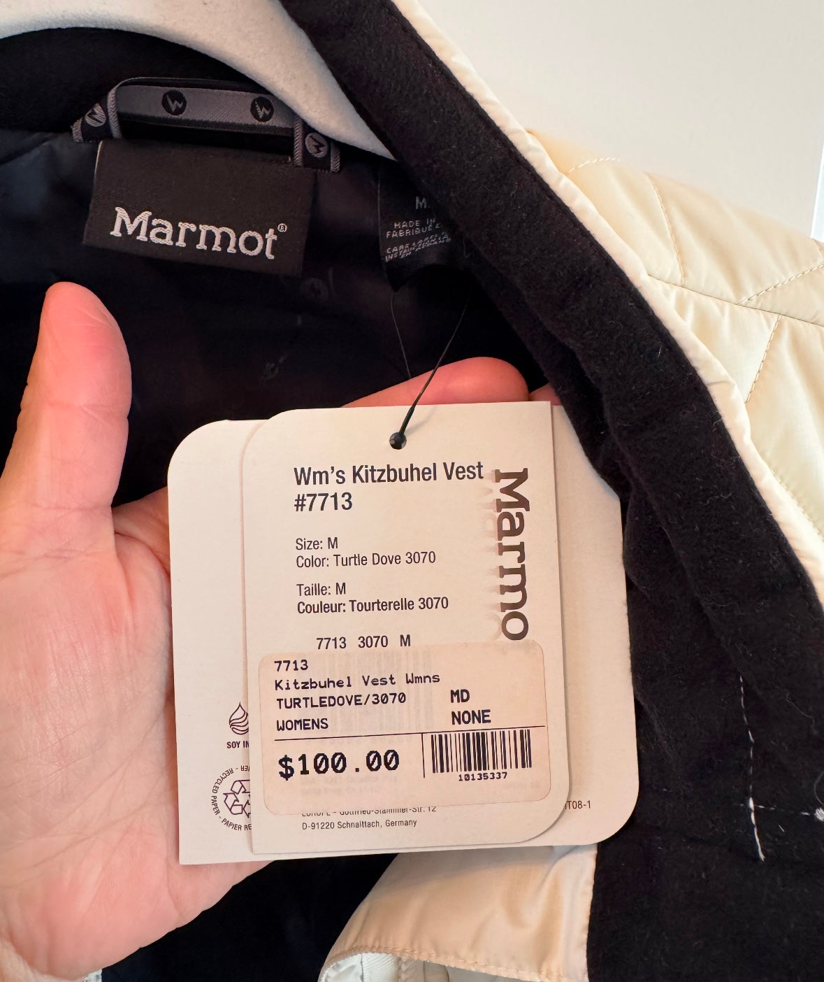 Marmot Kitzbuhel Vest Women’s Medium White NWT