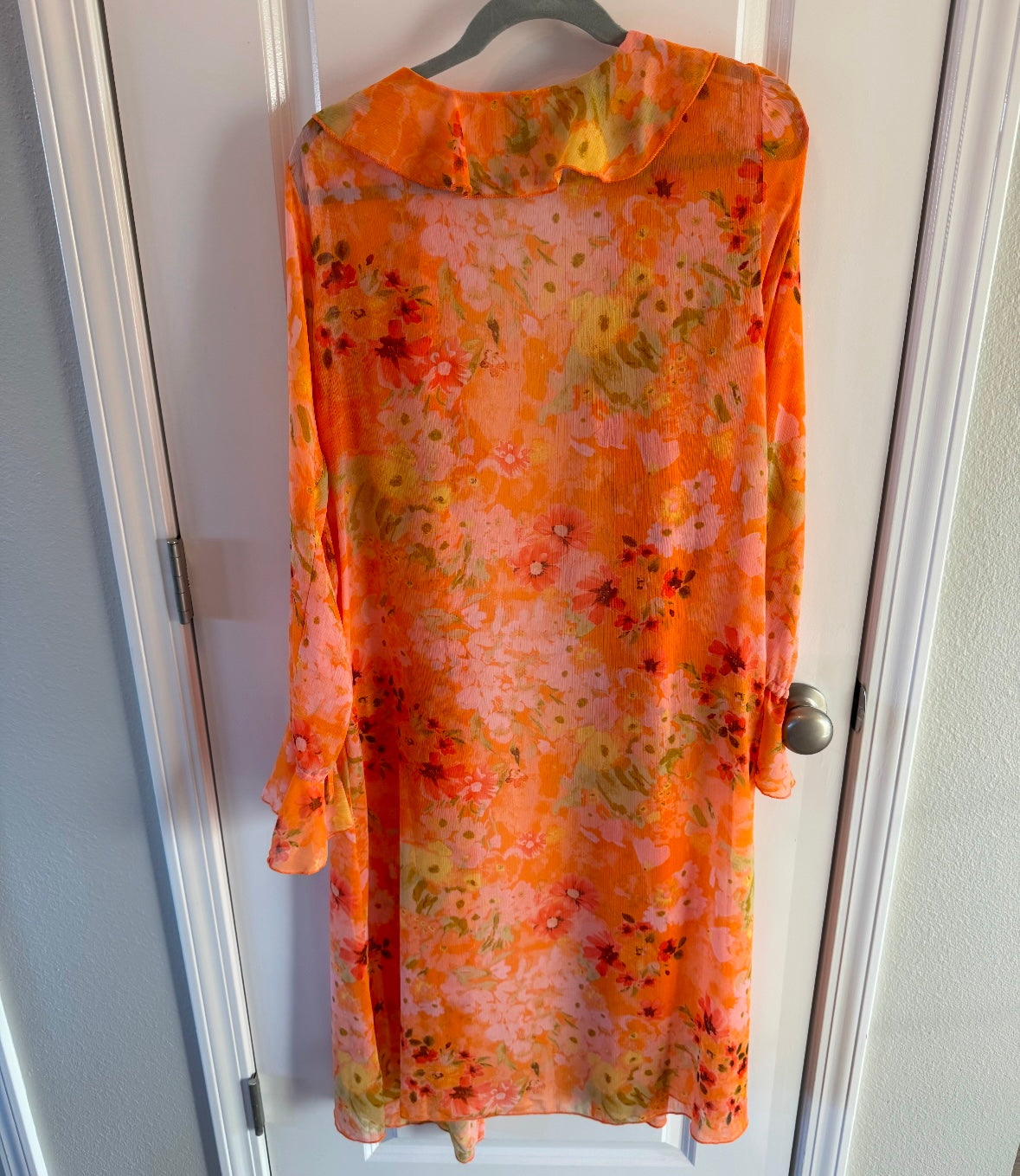 Wild Fable Floral Sheer Kimono Women’s Medium Orange