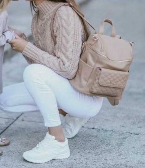 Luli Bebé Monaco Diaper Bag Latte Brown