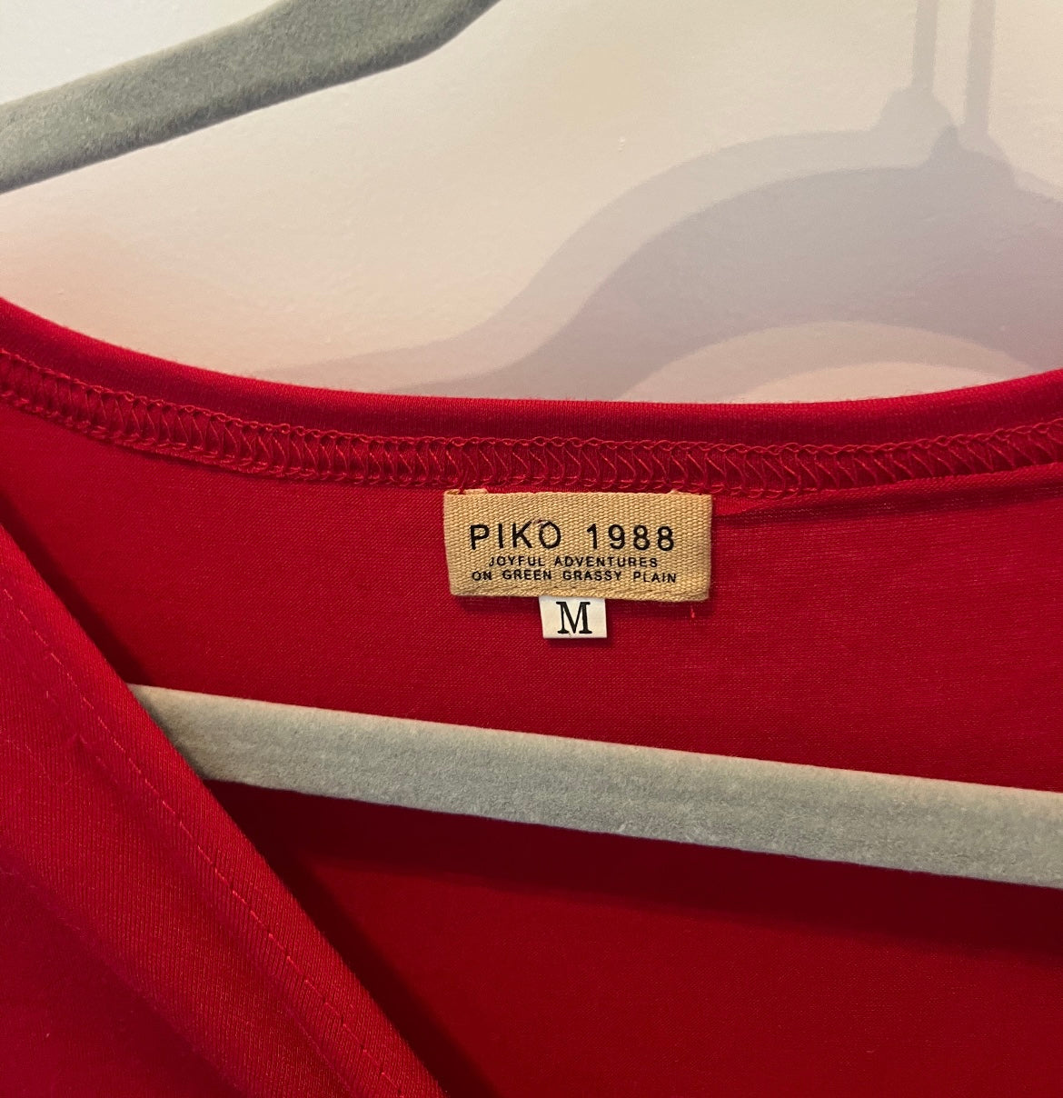 Piko Long Sleeve Mini Dress Women’s Medium Burgundy