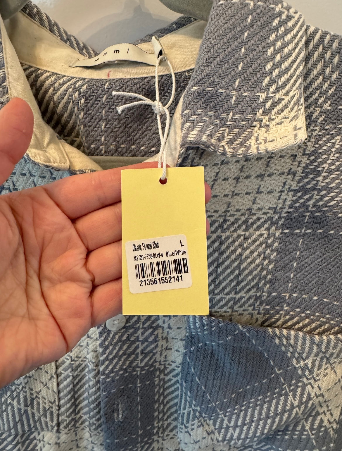 Plaid Flannel Shirt Women’s Size Large Blue NWT