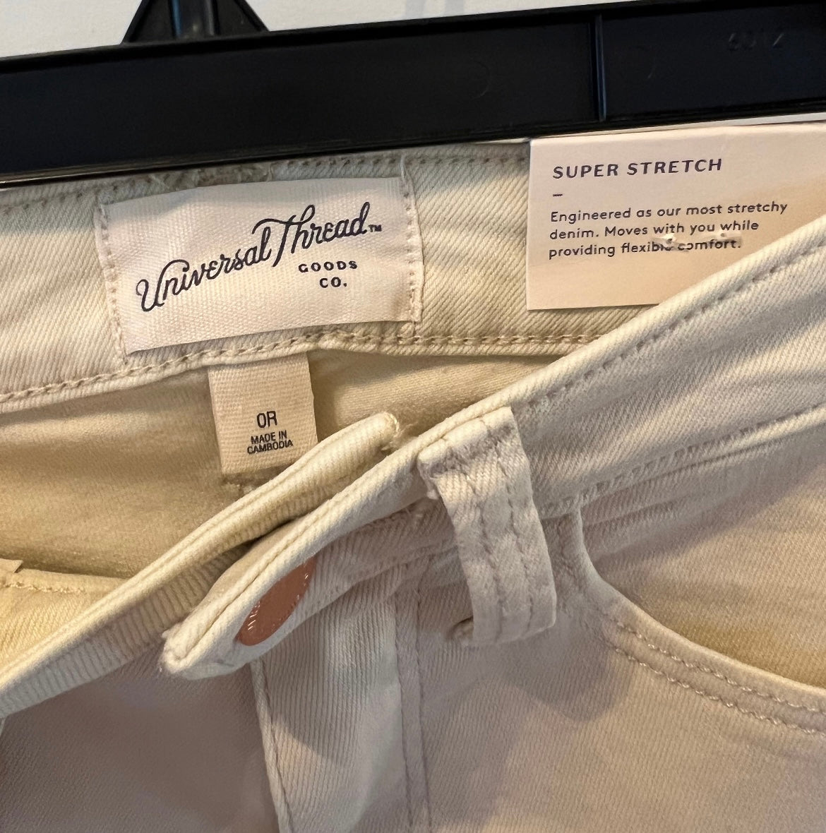 Universal Thread High Rise Skinny Jeans Women’s 0 Reg Cream NWT