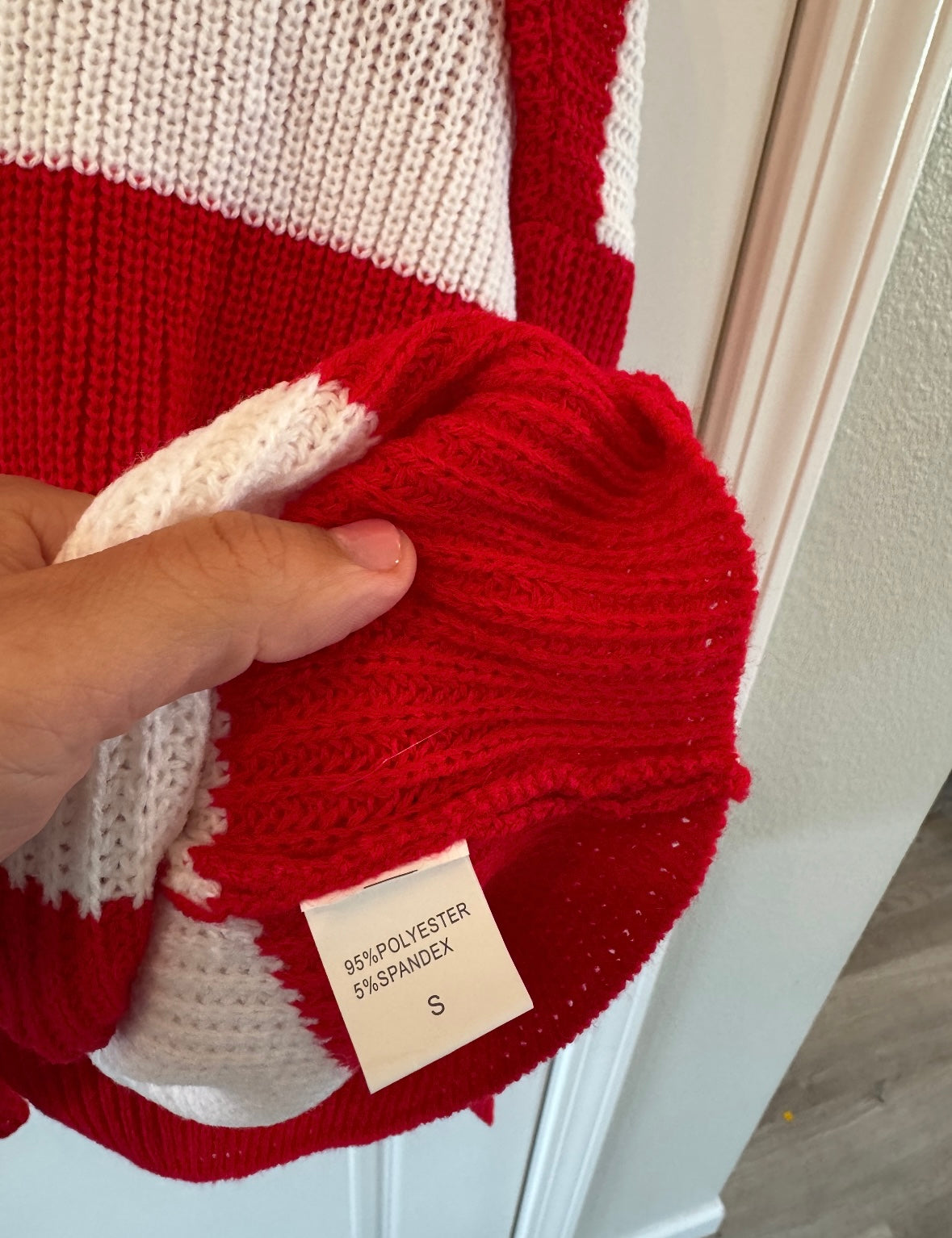 Stripe Knit Top Women’s Small Red