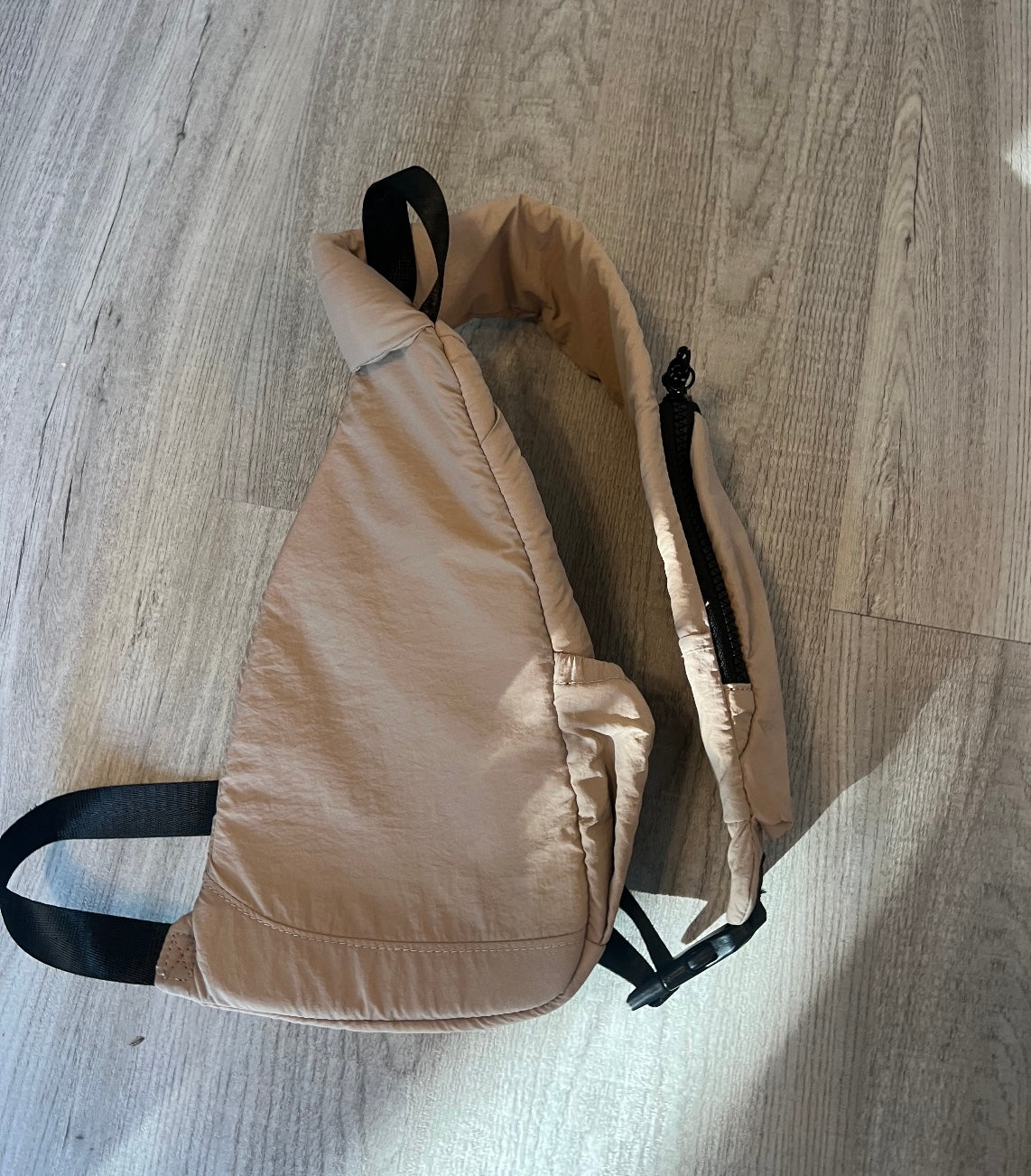 Nylon Sling Bag Tan