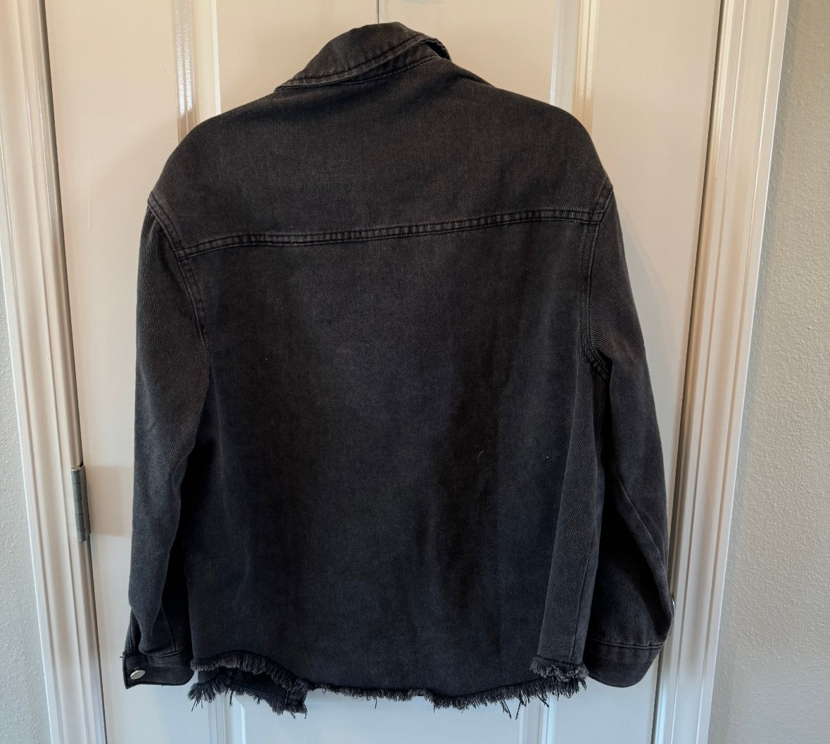 Denim Button Down Shirt Women’s Size Medium Black