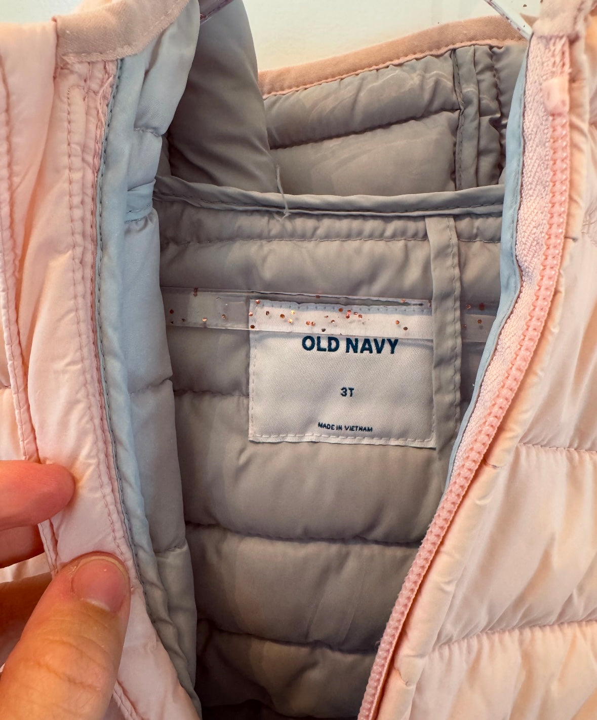 Old Navy Quilted Puffy Jacket Toddler Size 3T Pink