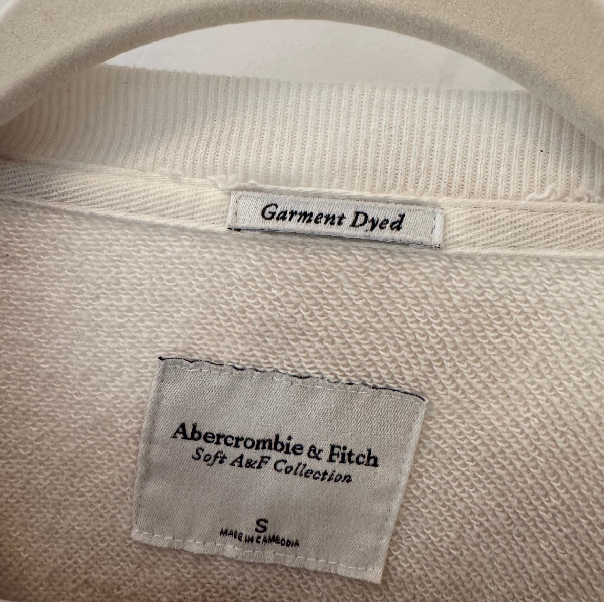 Abercrombie & Fitch Tie Dye Sweatshirt Women’s Small Cream