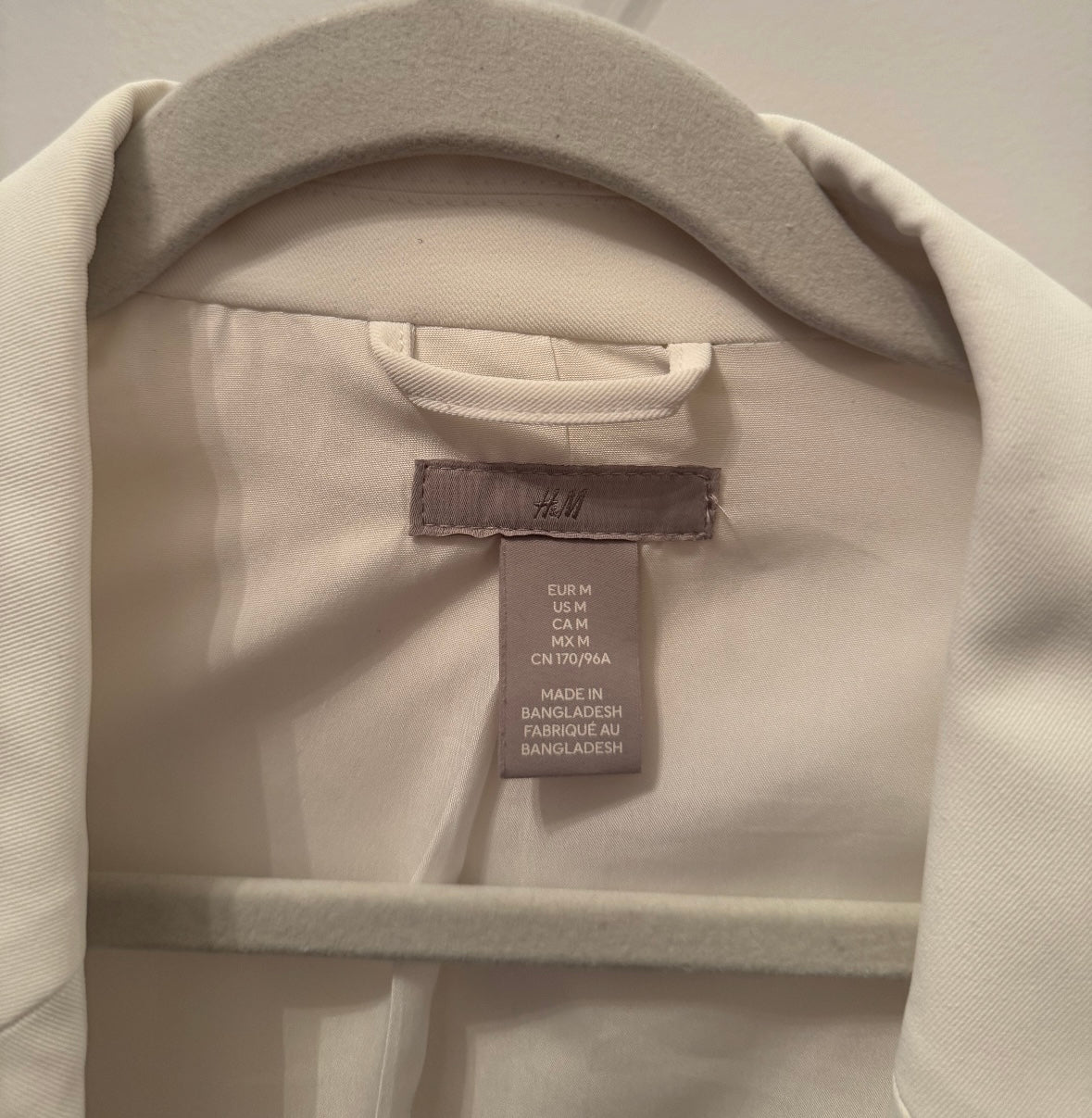 H&M Blazer Women’s Medium White