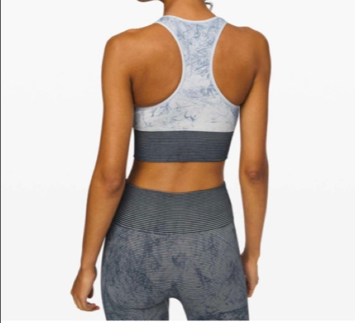 Lululemon Ebb to Train Sports Bra Women’s Size 6 Blue