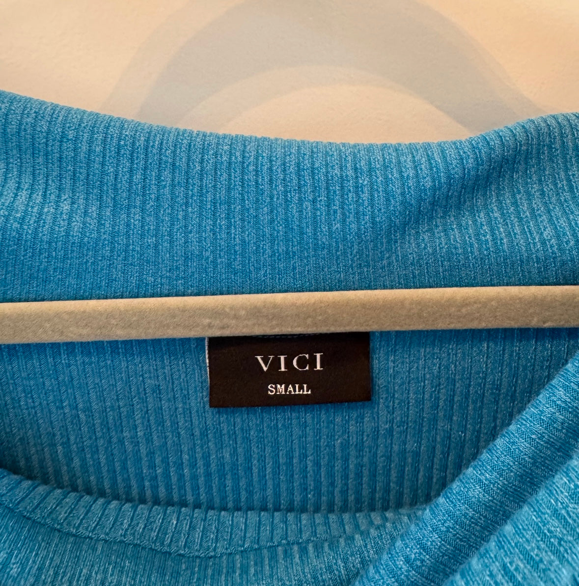 Vici Ribbed Knit Midi Dress Women’s Small Turquoise