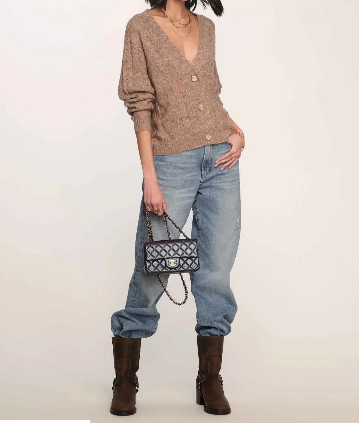 Heartloom Knit Cardigan Women’s Medium Tan