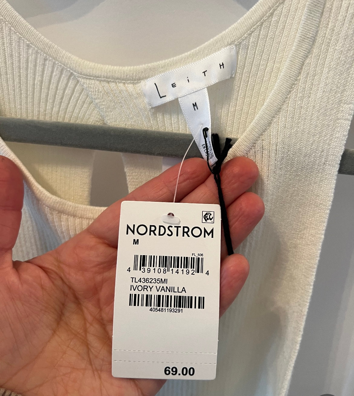 Leith Knit Maxi Dress Women’s Medium Ivory NWT