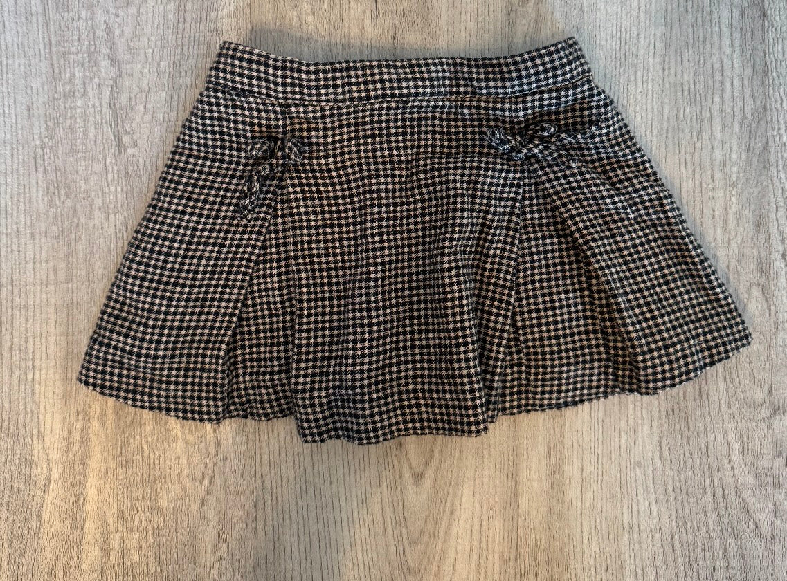 Zara Plaid Checker Skirt Toddler Size 3 Years Brown