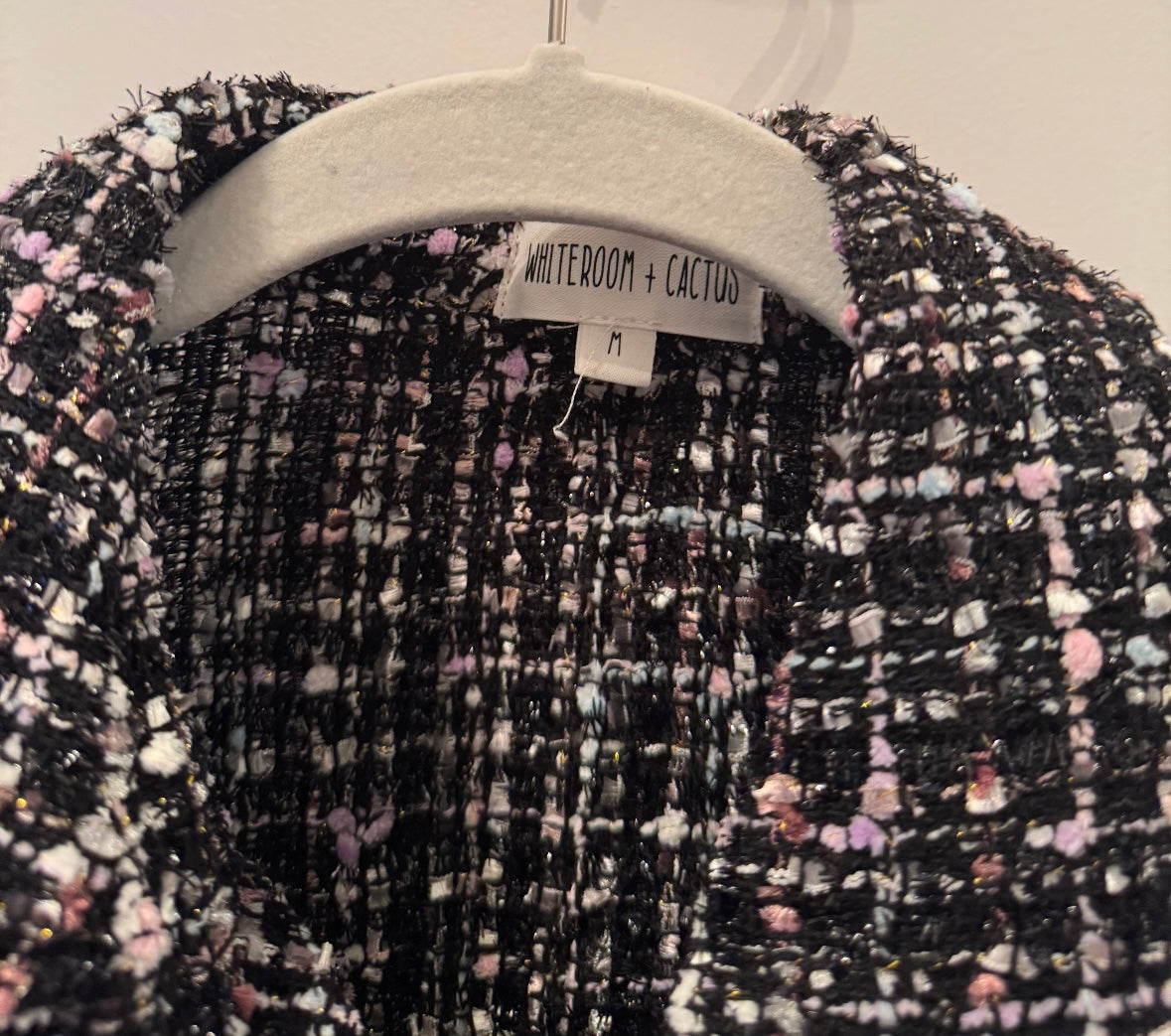 Whiteroom + Cactus Tweed Vest Women’s Medium Black