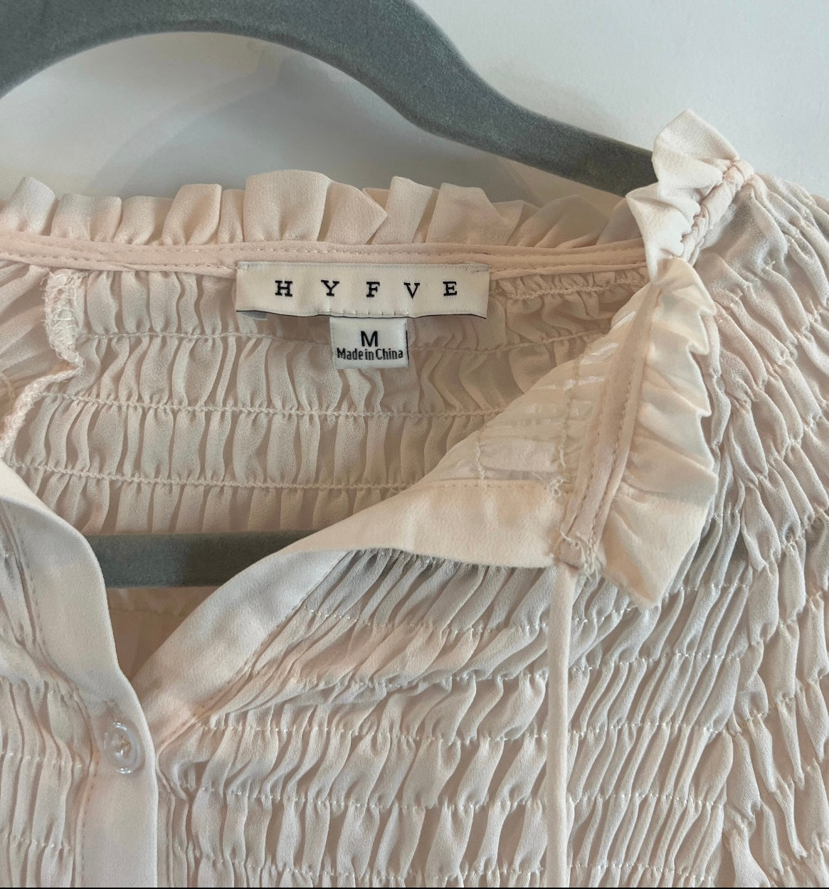 HYFVE Smock Peasant Top Women’s Size Medium 8-10 Cream