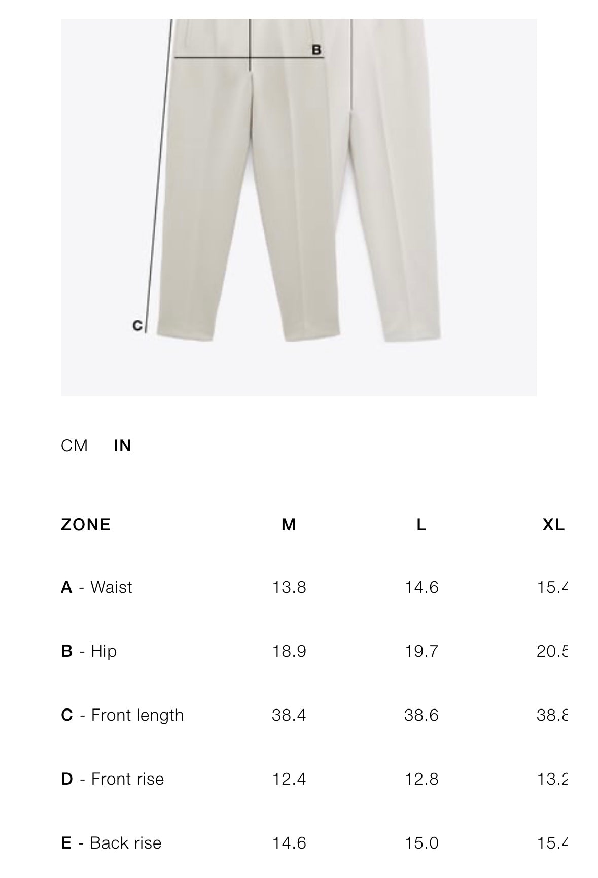 Zara High Rise Pants Women’s Medium Blue