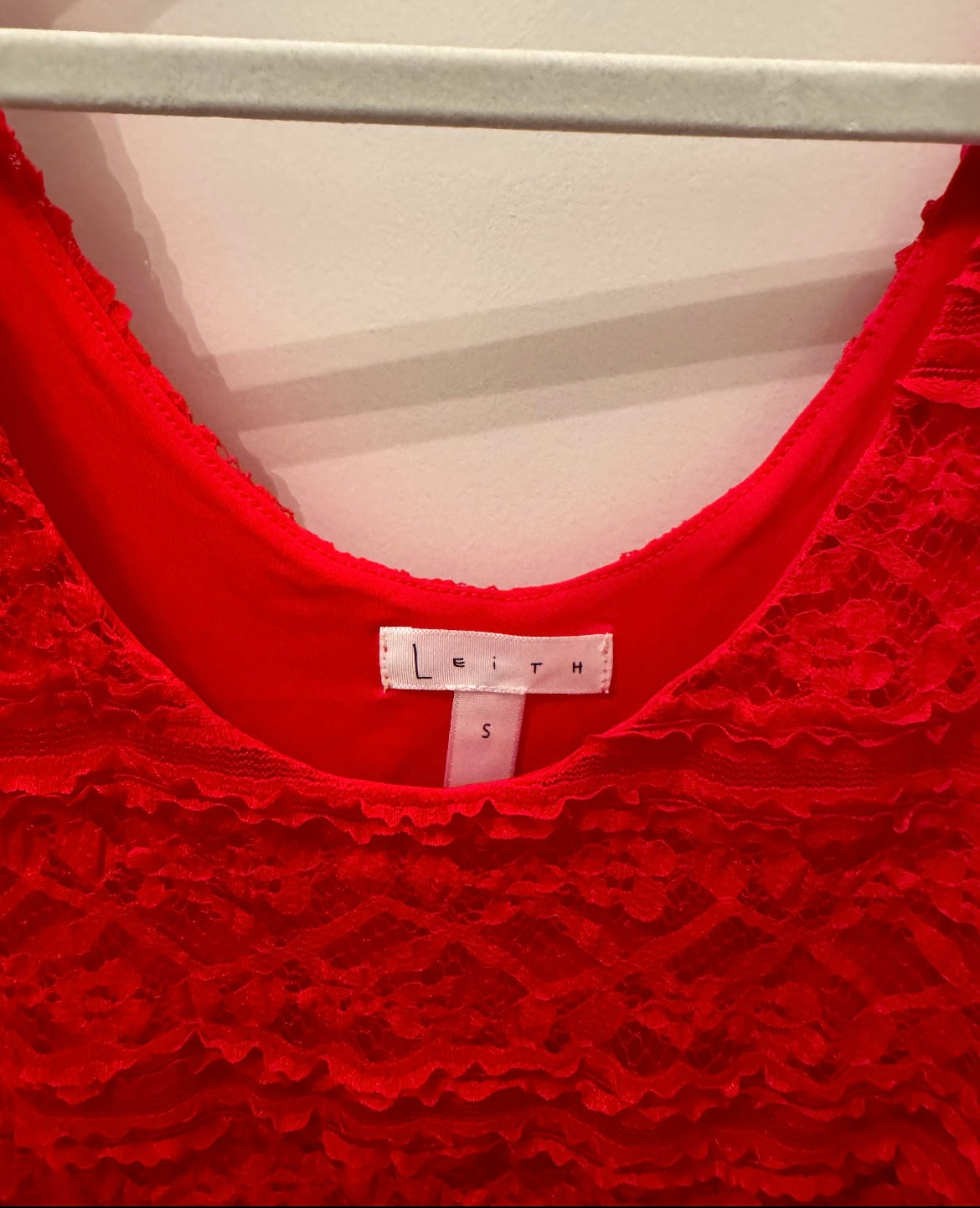 Leith Lace Bodysuit Women’s Size Small Red