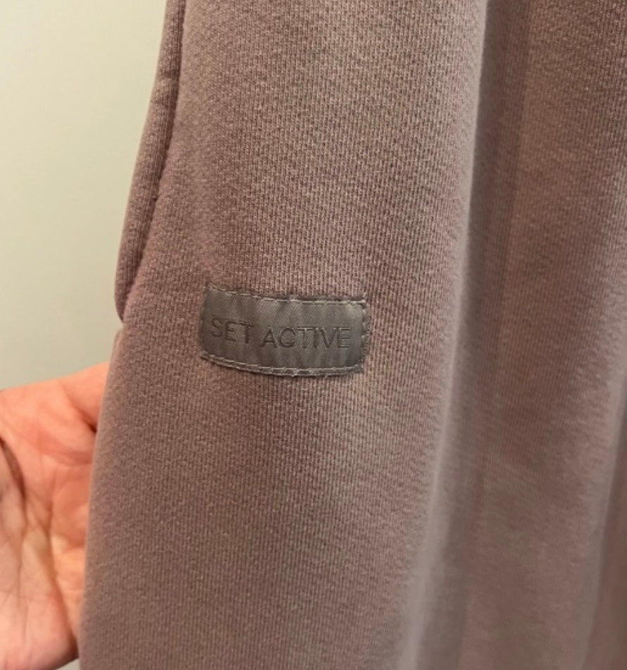 Set Active Classic Sweatpants Women’s Size Medium Taupe