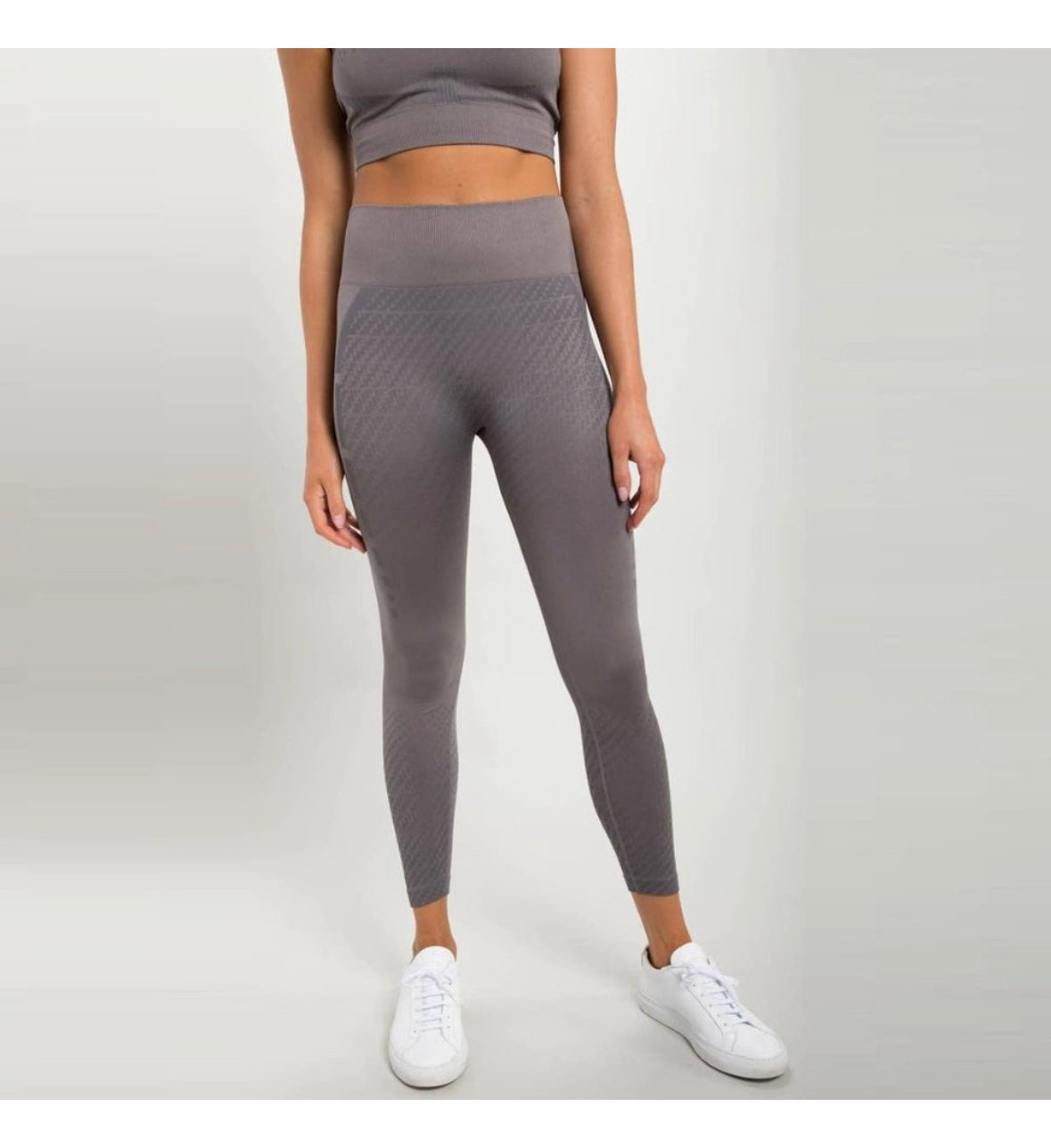 Mono B Seamless Geometric Matching Set Women’s M/L Mocha NWT