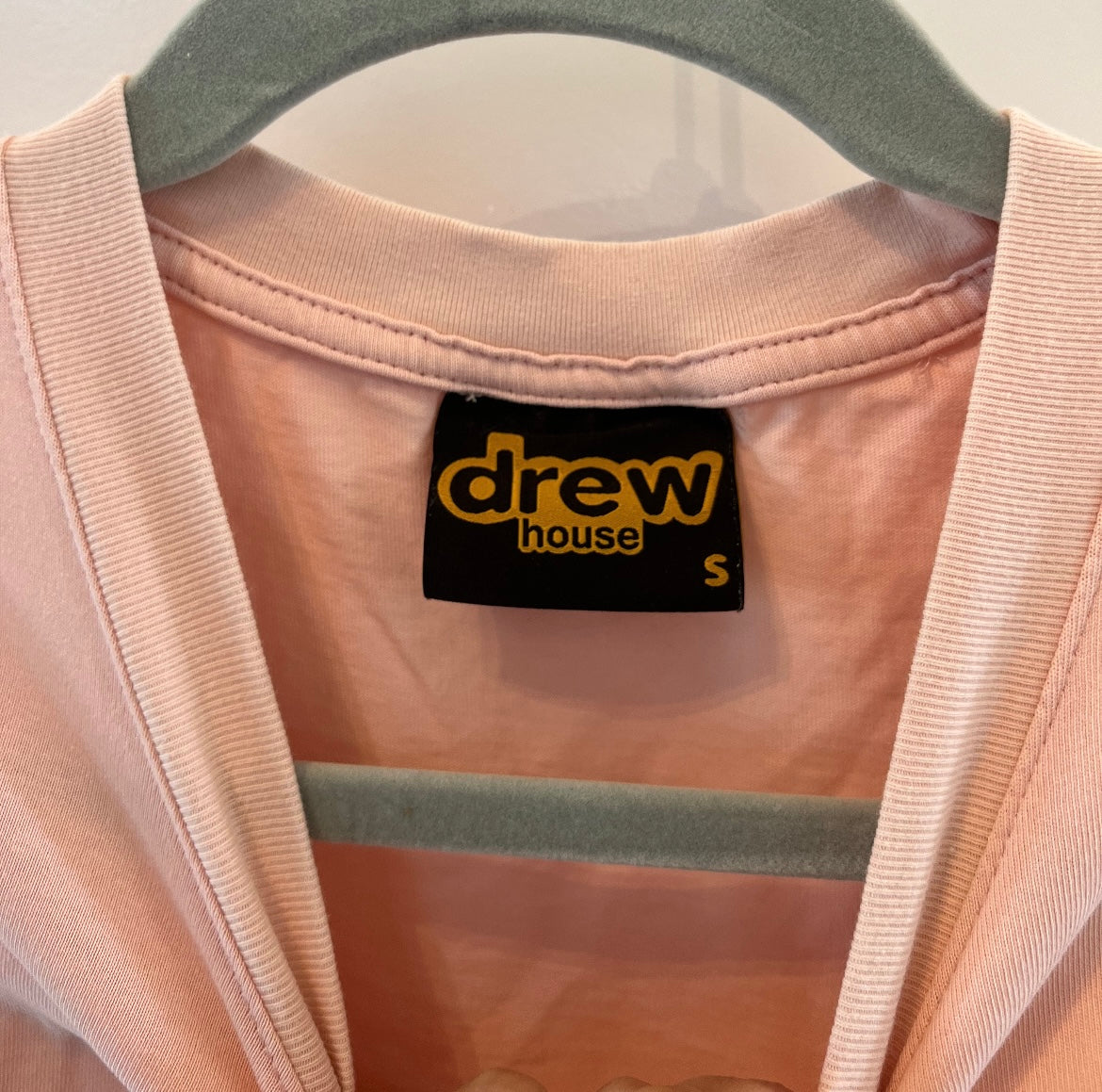 Drew House Justin Bieber Smiley Short Sleeve Crewneck Tee Women’s Size Small Pink