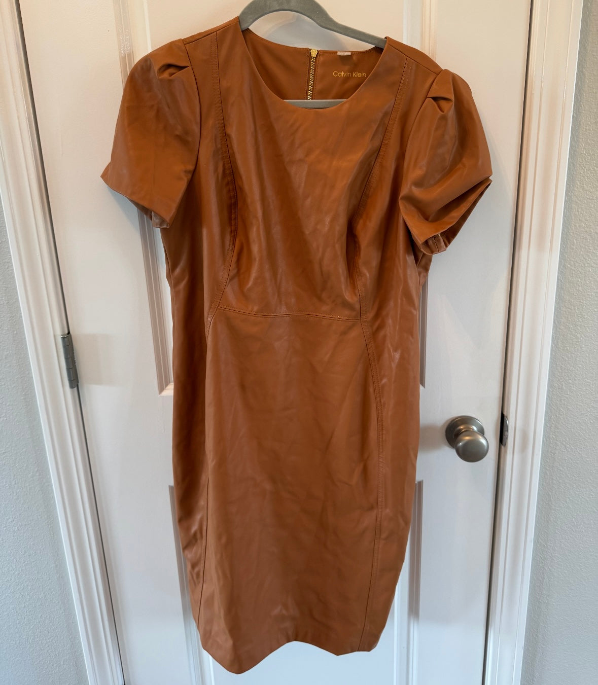 Calvin Klein Faux Leather Dress Women’s Size 14 (XL)