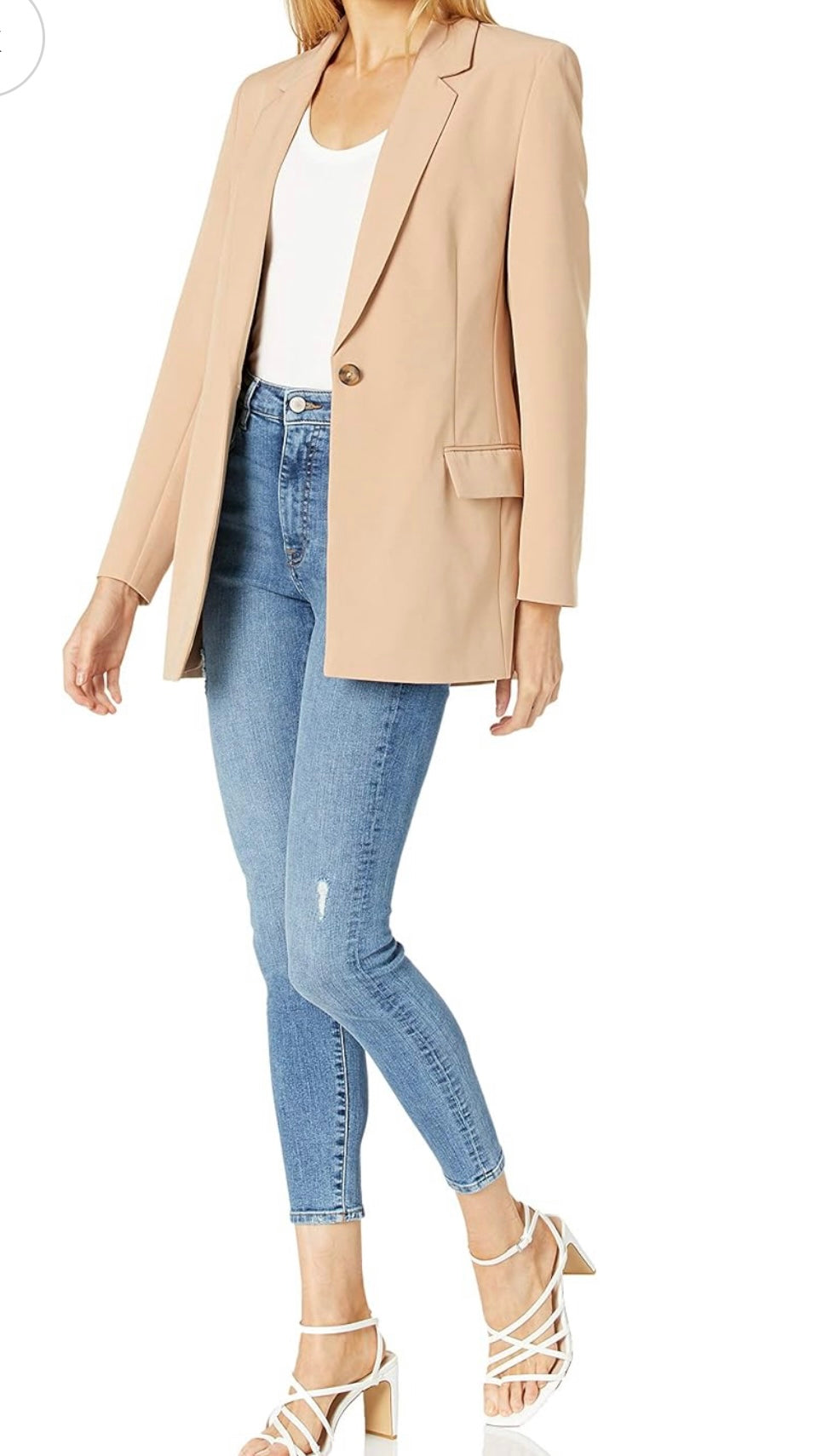The Drop Blake Long Blazer Women’s Size Small Tan